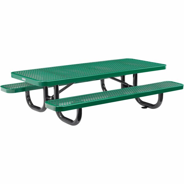 Global Industrial 6ft Rectangular Kids Picnic Table, Expanded Metal, Green 277152KGN